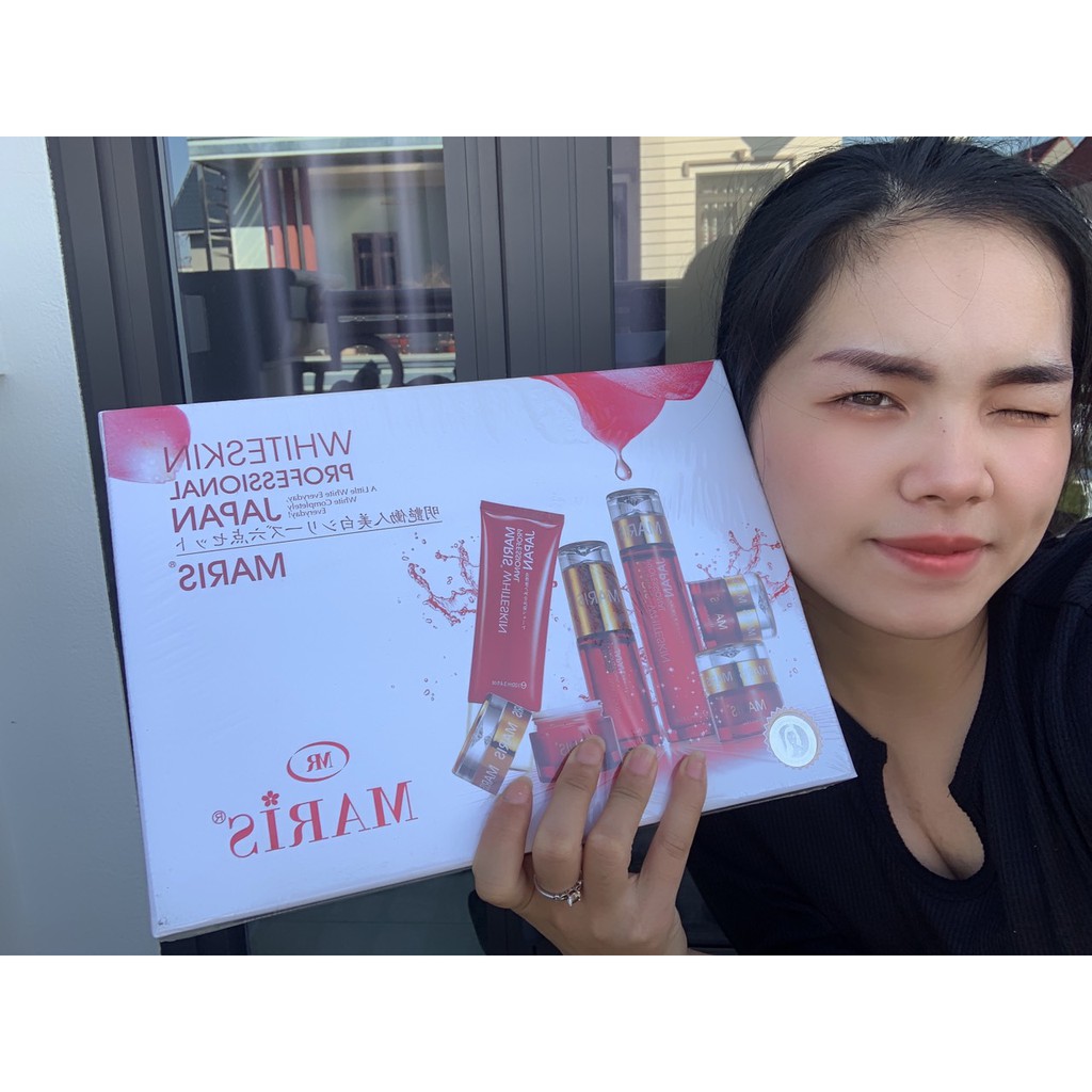 Bộ mỹ phẩm sạch nám sáng da Maris 6in1 Nhật Bản Chính Hãng