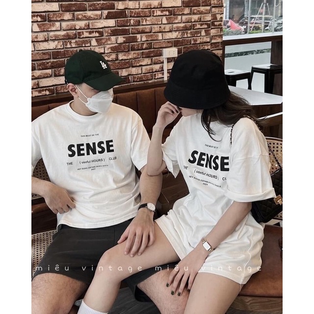 [HÀNG SẴN] Áo phông đôi Sense dáng basic nam nữ