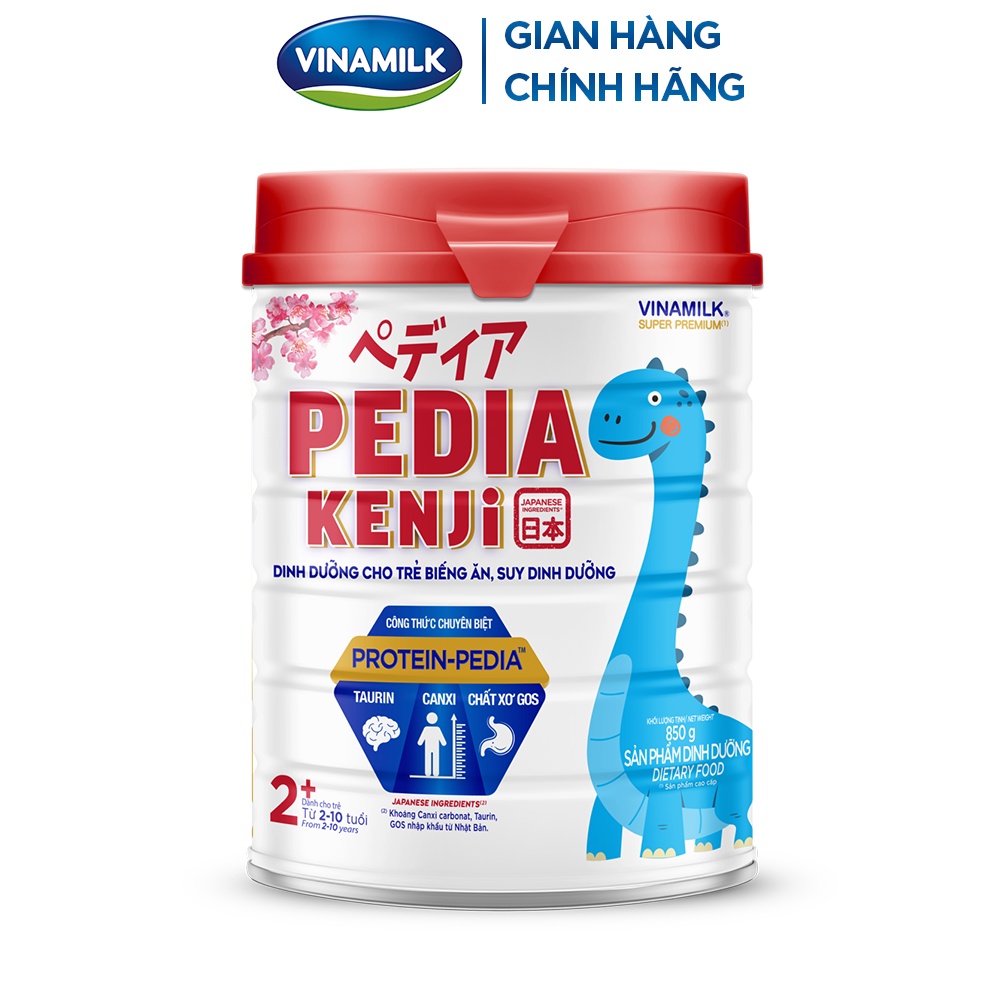 Sữa bột Pedia Kenji 2+ 850g - Giải pháp chuyên biệt từ Nhật Bản cho trẻ biếng ăn, suy dinh dưỡng