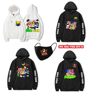 ÁO HERO TEAM BST Áo hoodie in hình hero team cực chất bé trai bé gái kèm quà tặng