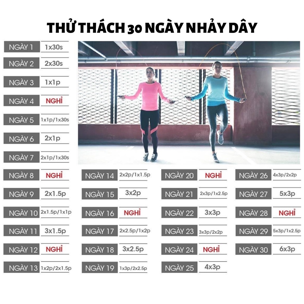 Dây Nhảy Tập Thể Dục Thể Thao Sportme Dây Lõi Thép Cao Cấp 2,7m Tùy Chỉnh Được Chiều Dài