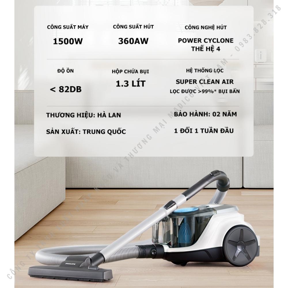 Máy hút bụi Philips XB2023/81 công suất tối đa 1500W – BH 24 Tháng - vo2_store