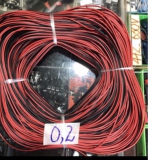 Dây điện đôi đỏ đen 26awg cuộn 100m