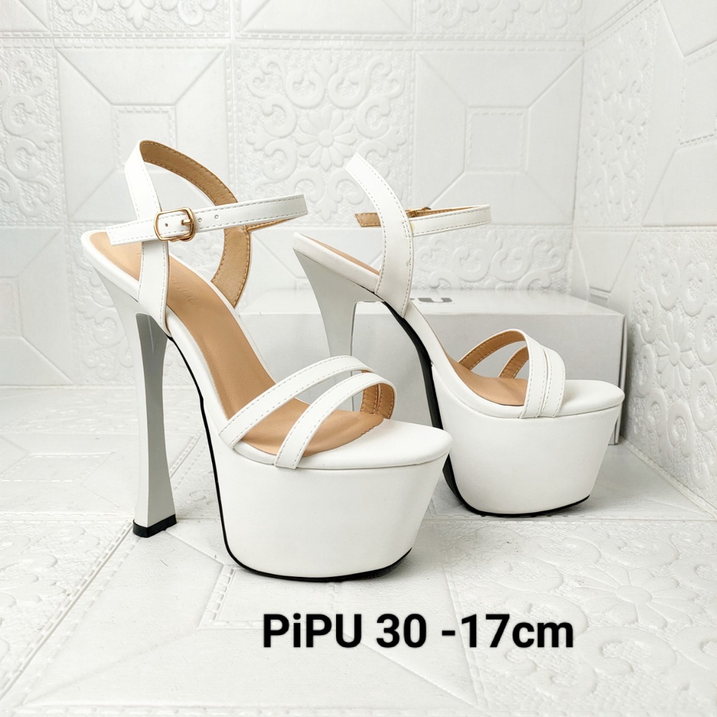 Giày cao gót đế đúp 17cm ,sandanl cao gót thời trang,sự kiện,hoa hậu catwalk, pipu 30-17cm