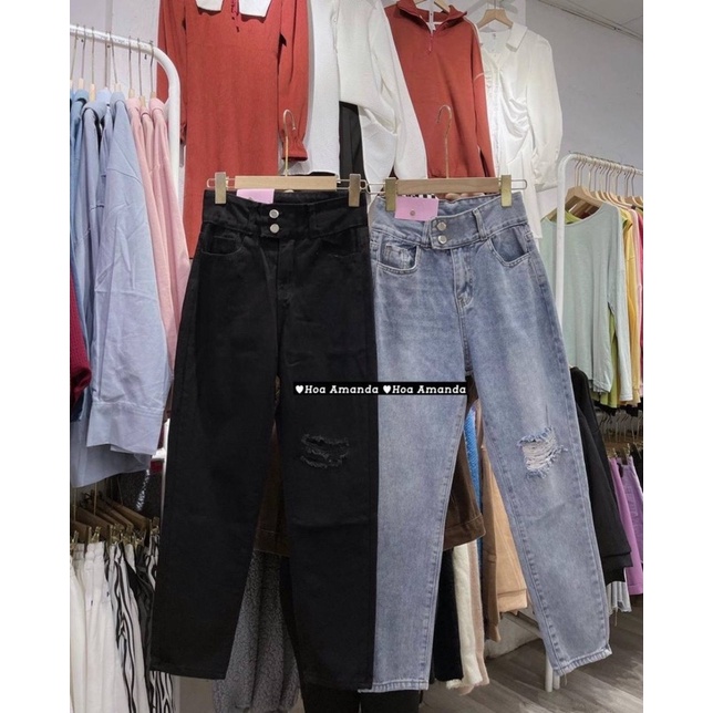 Quần Bagyy lưng cao 2 nút | BigBuy360 - bigbuy360.vn