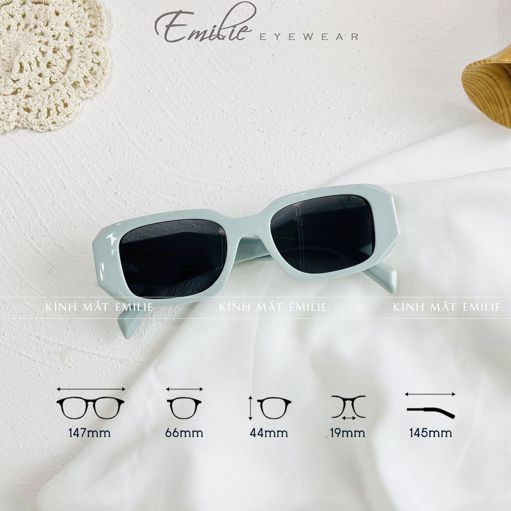Gọng kính mát kiểu dáng độc lạ mắt chống Uv400 Kính mắt Emilie phụ kiện thời trang 8679