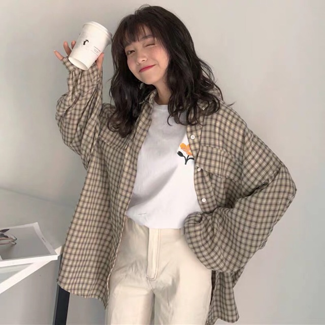 [Mã FAMAYWA2 giảm 10K đơn 50K] Áo sơ mi kẻ caro nam nữ ulzzang / áo sơ mi form rộng / áo sơ mi oversize