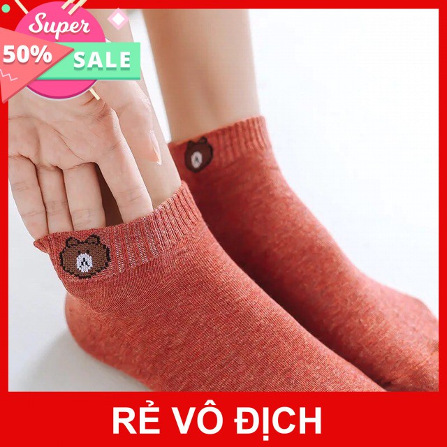 [Hot]-Combo 10 tất gấu cực hot kèm túi gấu - 10 tất gấu