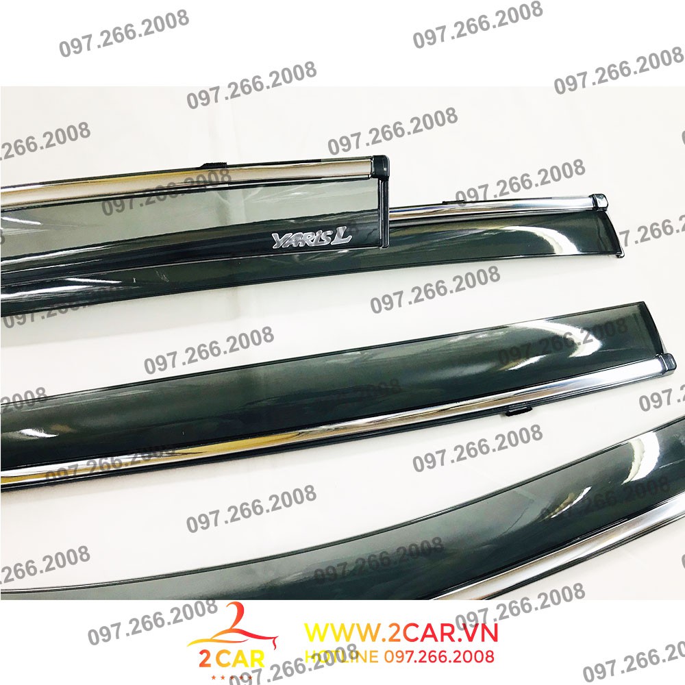 Vè Che Mưa Xe Toyota Yaris 2019 - 2021 chỉ mạ crom cao cấp - 1 bộ 4 chiếc