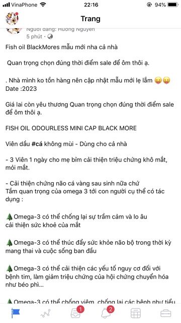 [ Chính hãng ] Đẹp da dầu cá Blackmores mẫu mới loai 200 viên