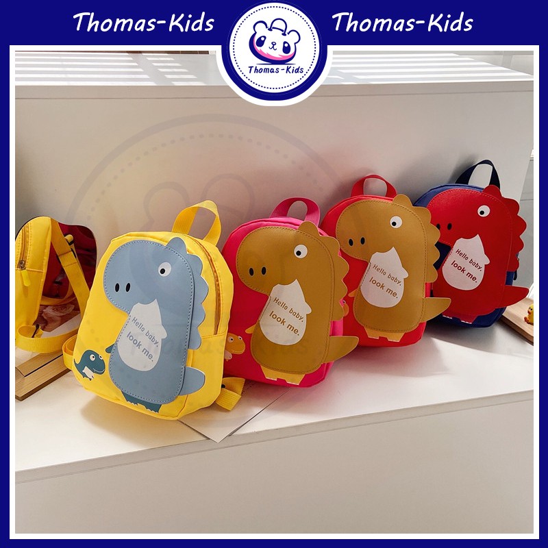 [THOMAS KIDS] Ba lô thời trang cho bé dễ thương khủng long mầm non Túi thường không thấm nước Phong cách Hàn Quốc cho trẻ em 3-7 tuổi