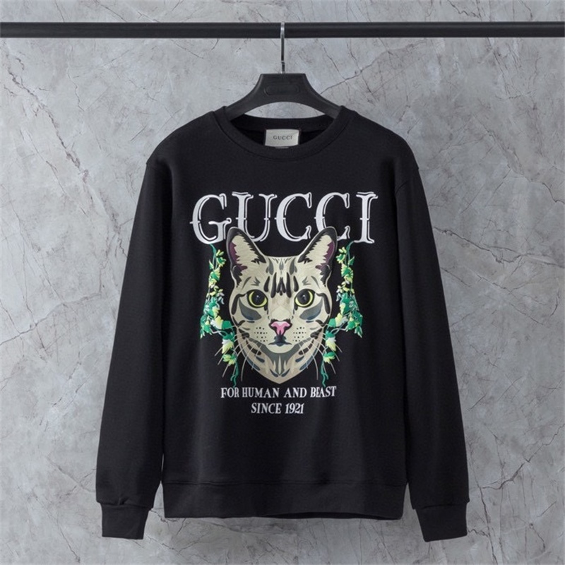 Áo Sweater Gucci Cổ Tròn Tay Dài Chất Liệu Cotton Cho Nam Và Nữ 9309