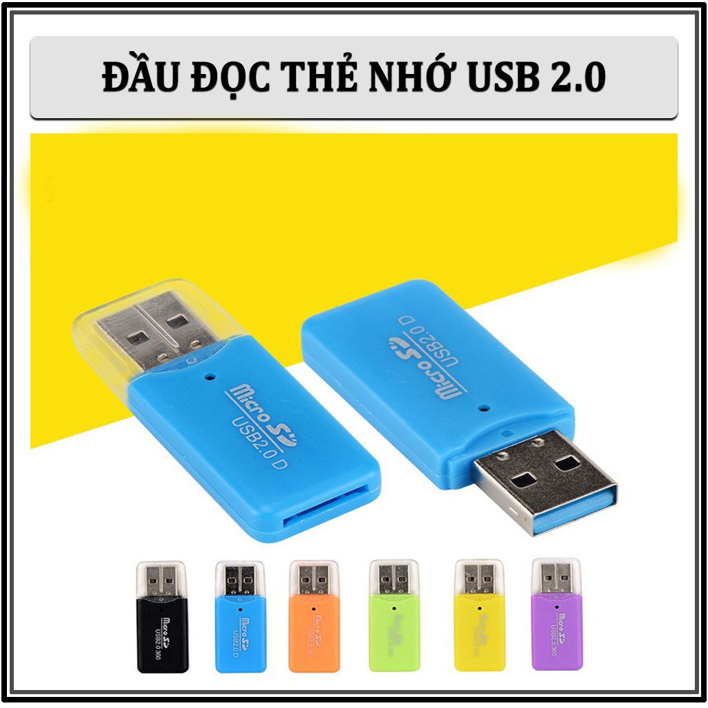 Đầu đọc thẻ nhớ mini 2 trong 1 - Micro SD - TF