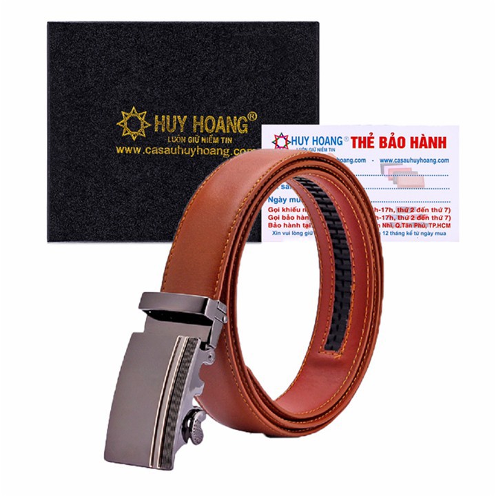 Thắt lưng nam da bò 3,2 phân màu da XH4131 (Đầu khóa chọn ngẫu nhiên)