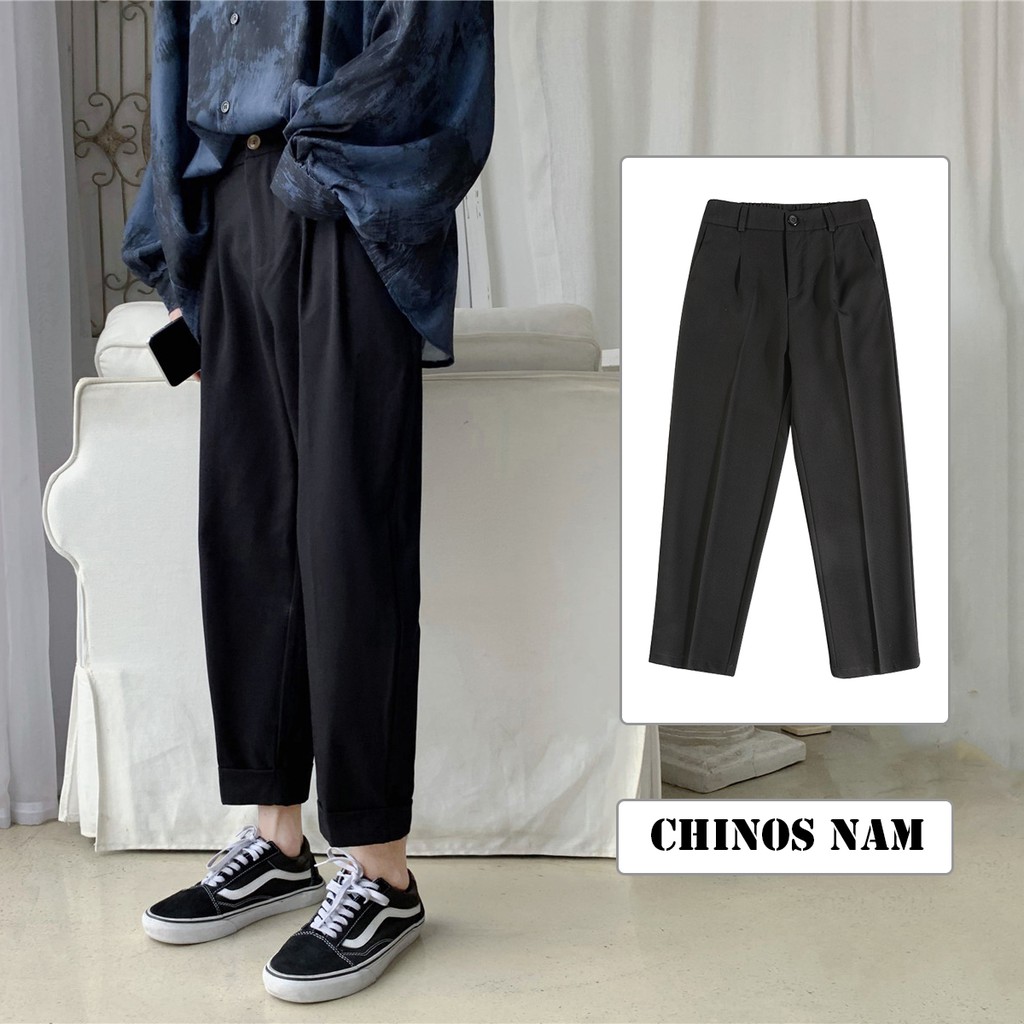 Quần Tây Baggy Nam Ống Suông Basic Lưng Cài Kiểu Dáng Hàn Quốc Thanh Lịch Thời Trang MENFASHION1989 JOGGER NAM 9000063C2