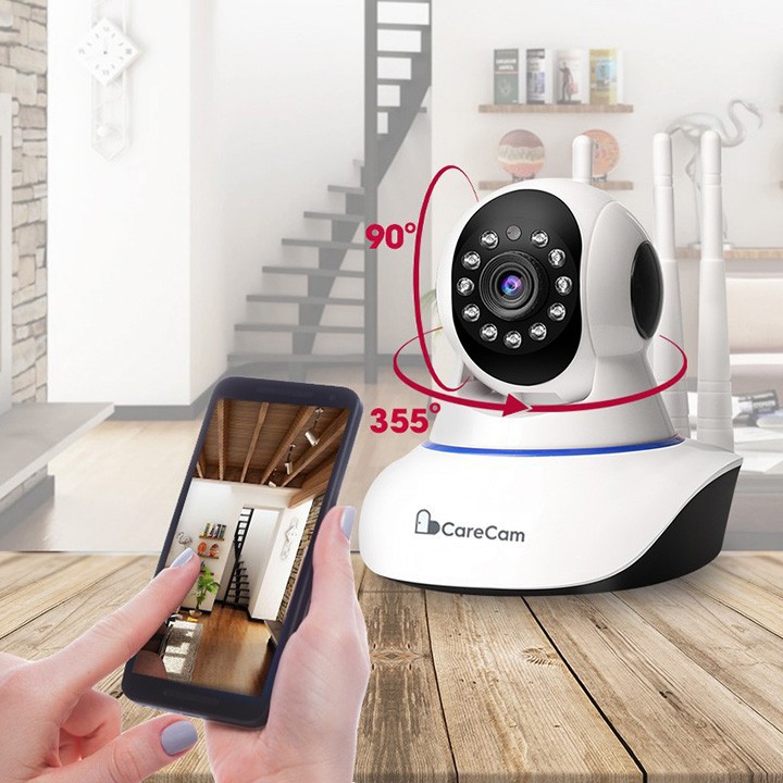 Camera IP Wifi 3 Râu ONVIZCAM V3 app Carecampro Full HD 1080P - 2.0MPX, Xoay 360 độ - Hàng chính hãng