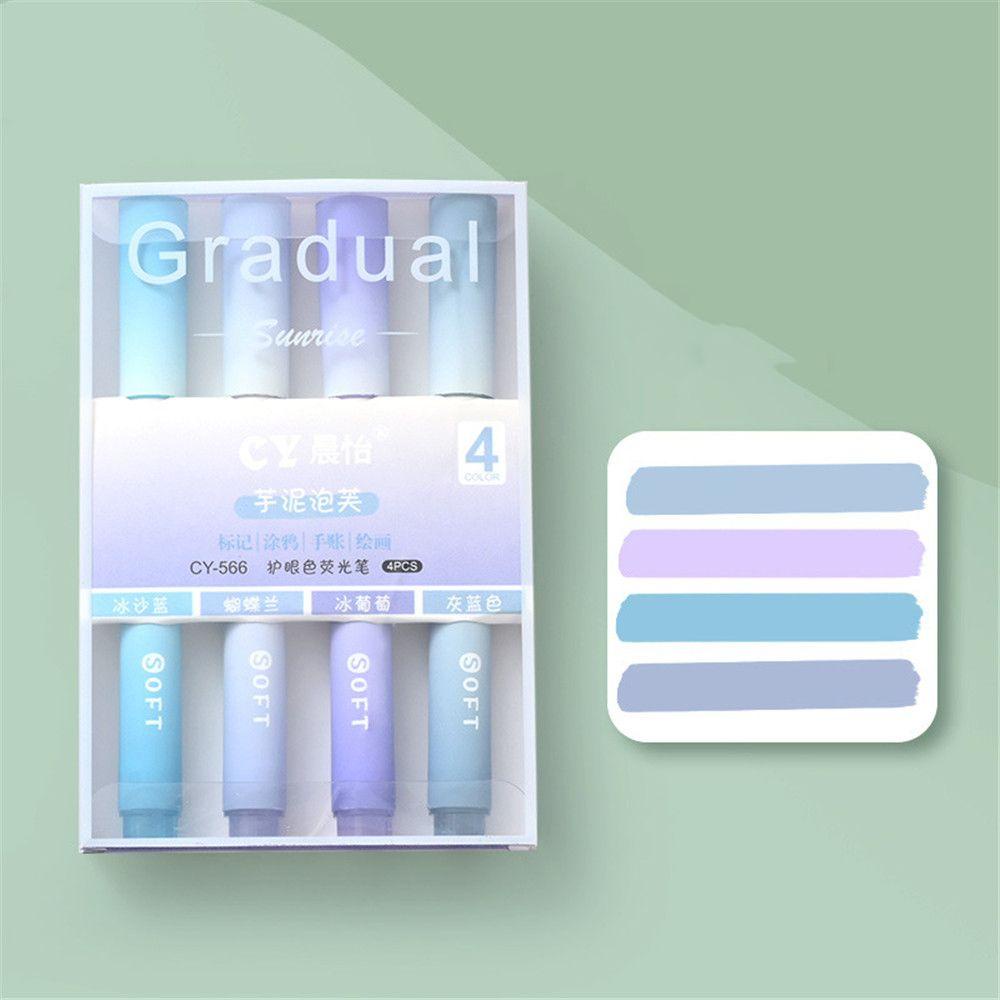 Bút Đánh Dấu Đầu Xiên Màu Sắc Cầu Vồng Gradient Độc Đáo