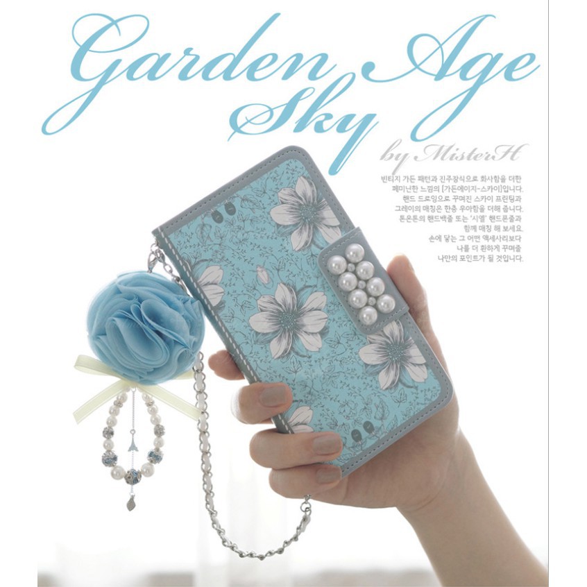 Bao da dạng ví hoa thời trang cho iPhone 6 6S 7 8 Plus X | BigBuy360 - bigbuy360.vn