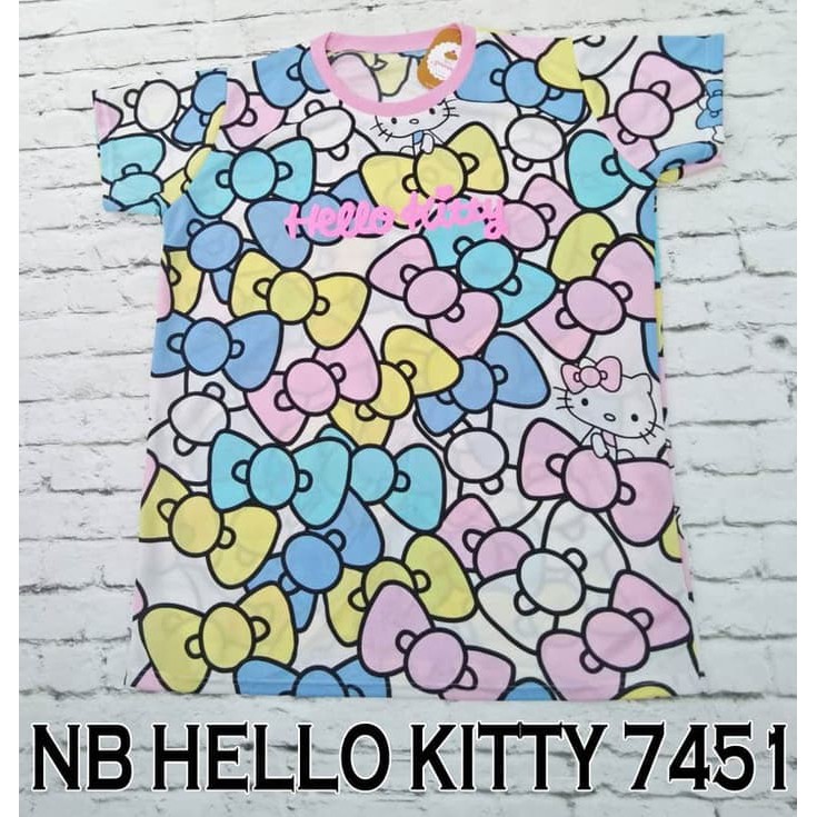 Áo Thun Nữ Tay Ngắn Cánh Dơi In Hình Hello Kitty