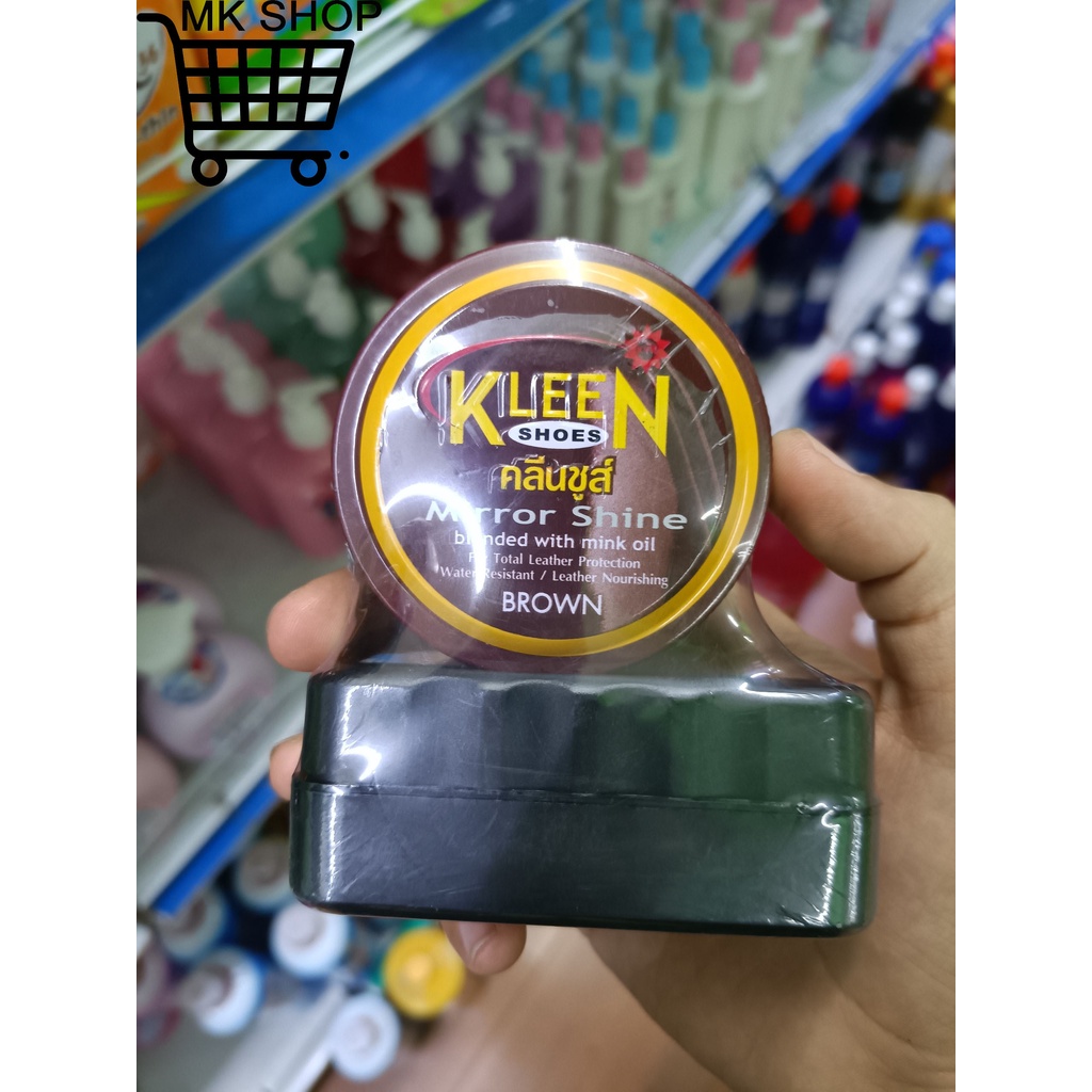 Xi Đánh Giày Kleen Thái Lan (Kèm Bàn Chải), xi nước Kleen