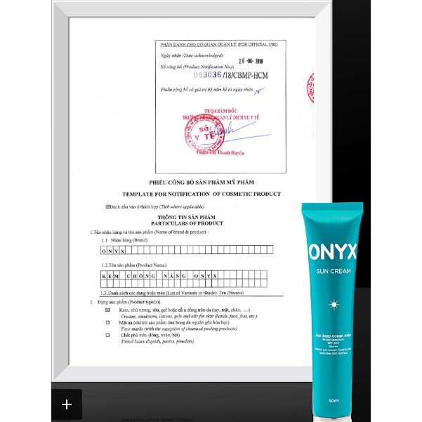 Kem chống nắng dưỡng da Onyx- Mymy cosmetic