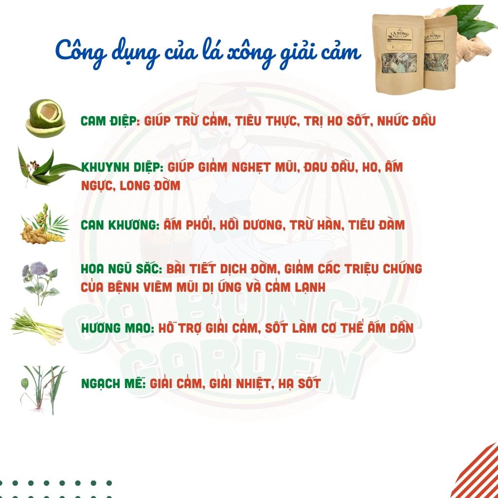 Lá Xông Giải Cảm The Moshav Farm Tăng Đề Kháng, Gói Xông Thảo Dược Sấy Khô Thải Độc 100g