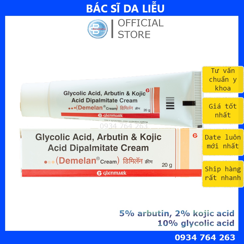Demelan cream (20g) kem dưỡng, làm trắng sáng da, giảm thâm