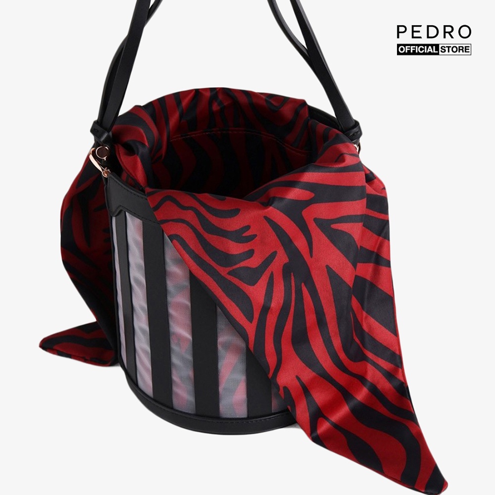 PEDRO - Túi rút dây hình trụ Striped Bucket PW2-16610005-79