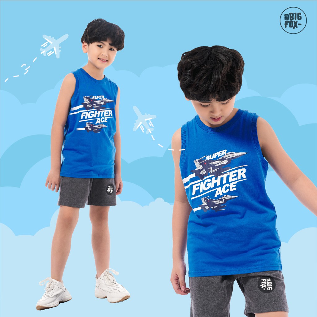 [MÃ BIGFBIF10 GIẢM 10K] Áo Ba Lỗ Bé Trai Bigfox, Áo Sát Nách Trẻ Em Tới Size Đại Chất Cotton FIGHTER