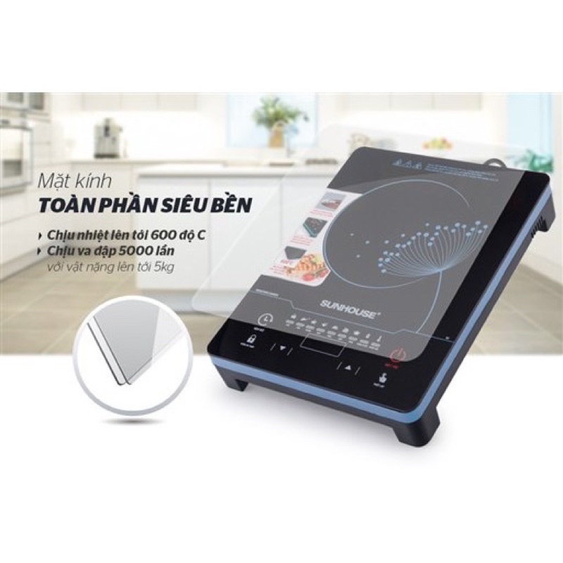 ☘️BẾP TỪ ĐƠN SUNHOUSE CÔNG SUẤT 2200w NẤU ĂN SIÊU NHANH BẢO HÀNH 12 THÁNG