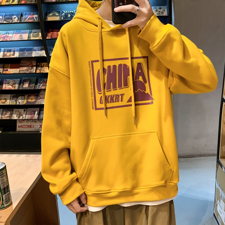 Áo Sweater Nam Nu Cổ Tròn Form Rộng, Áo sweater nỉ unisex Áo Hoodie Cảng Harajuku màu vàng