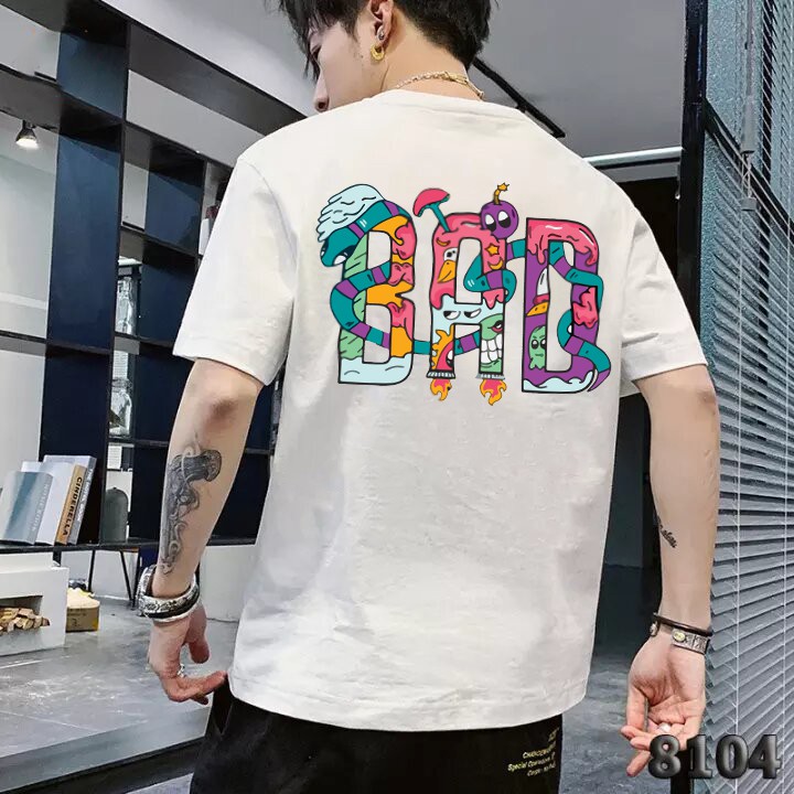 Áo Thun BAD Ulzzang Unisex Áo Thun Nam Nữ Tay Lỡ Áo Thun Mùa hè