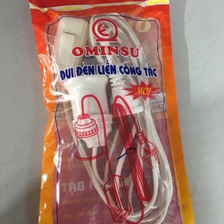 Đui đèn liền dây kèm công tắc ominsu