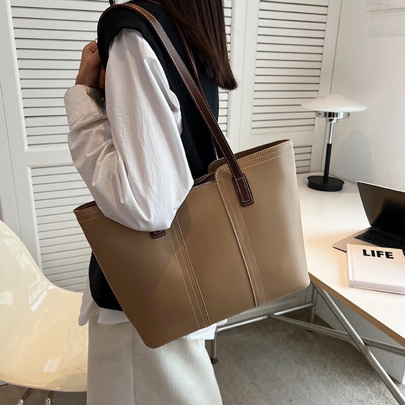 Túi Đeo Vai Cỡ Lớn Màu Sắc Đơn Giản Thời Trang Cho Nữ