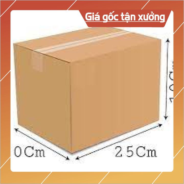 Thùng carton 25x20x10  đóng hàng,thùng giấy cod gói hàng, hộp bìa carton đóng hàng giá rẻ