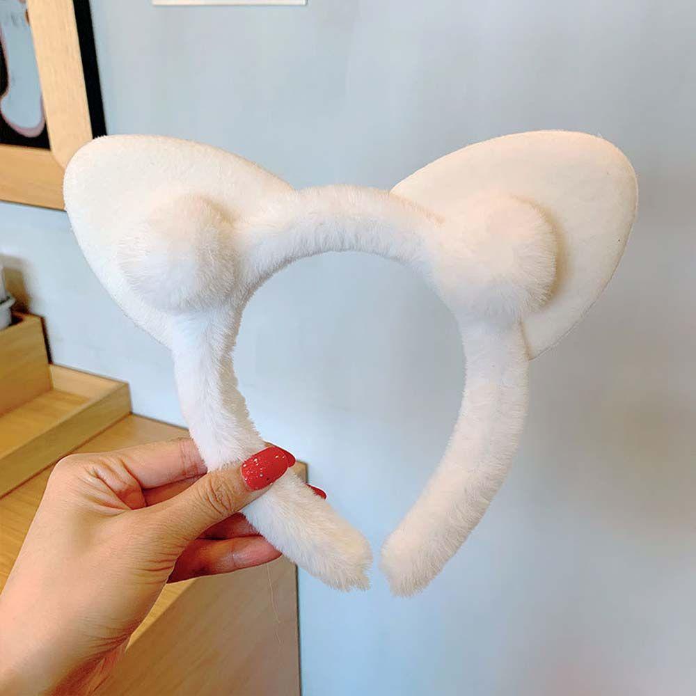 TWINKLE Băng Đô Tai Mèo Đính Lông Xù Lấp Lánh Dành Cho Nữ