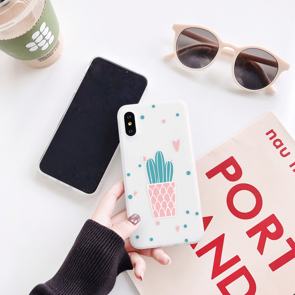 Ốp lưng iphone Cactus lovely TPU trơn dẻo mềm 5/5s/6/6plus/6s/6splus/7/7plus/8/8plus/x/xr/xs/11/12/pro/max/plus/promax | BigBuy360 - bigbuy360.vn