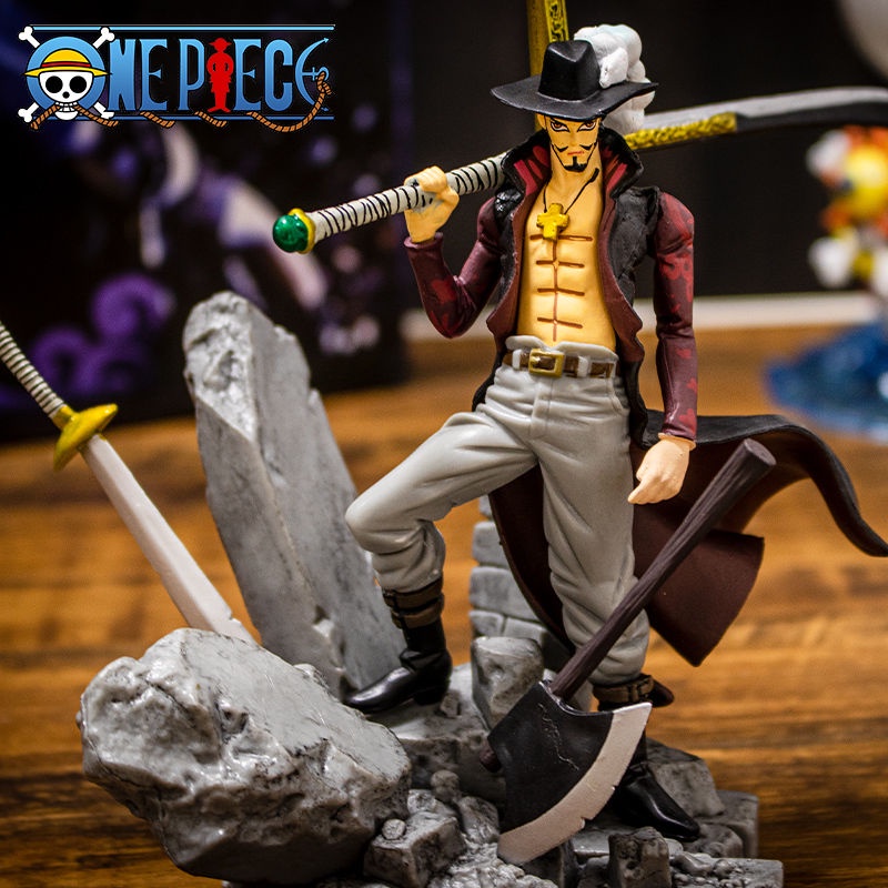 One Piece POP Qiwu Sea Hawkeye Mihawk Battle Model Quà tặng sinh nhật Văn phòng tay Aberdeen Anime ngoại vi
