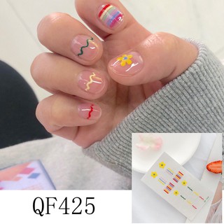 Nail sticker Miếng dán móng Hàn Quốc QF424-431 Mayconner