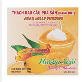 Thạch Rau Câu Pha Sẵn Hương Xoài/ hương hạnh nhân 3K Hộp 140G