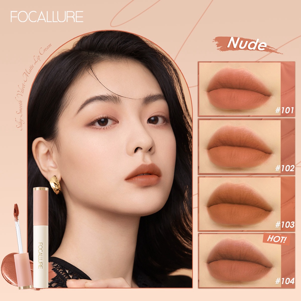 FA196  Son môi FOCALLURE 2.4g màu nhung mịn lên màu đẹp