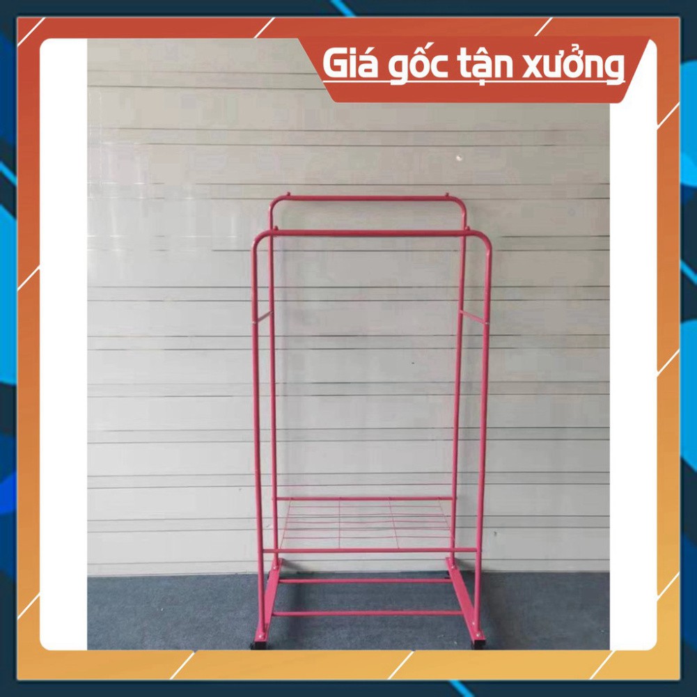 [ sale mùa hè] Giàn giá kệ treo quần áo đa năng giá đôi 3 in 1 có bánh xe 80cm .