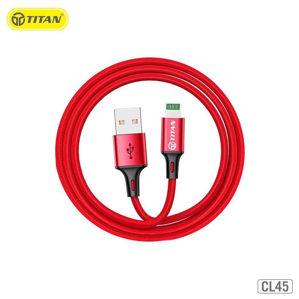 Cáp Sạc ip,máy tính bảng táo 3M dây dù Titan CL45-Dùng Thử 14 Ngày Lỗi 1 đổi 1