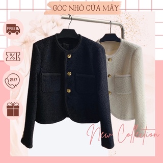 Áo khoác dạ tweed phong cách Pháp thanh lịch GNCM