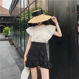 Set áo trắng chân váy