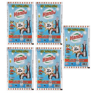 Bộ 5 gói bột thông cống Hando nội điạ 100g