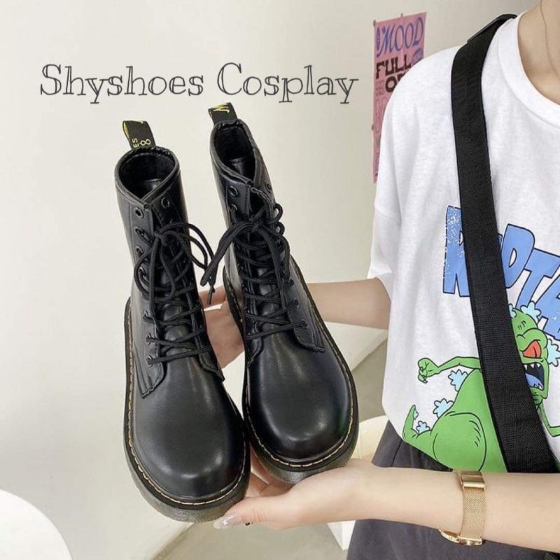 🍁Giày Boot Dr Martens cổ lửng kiểu dáng siêu ngầu đế 3-4cm (size 35-40)