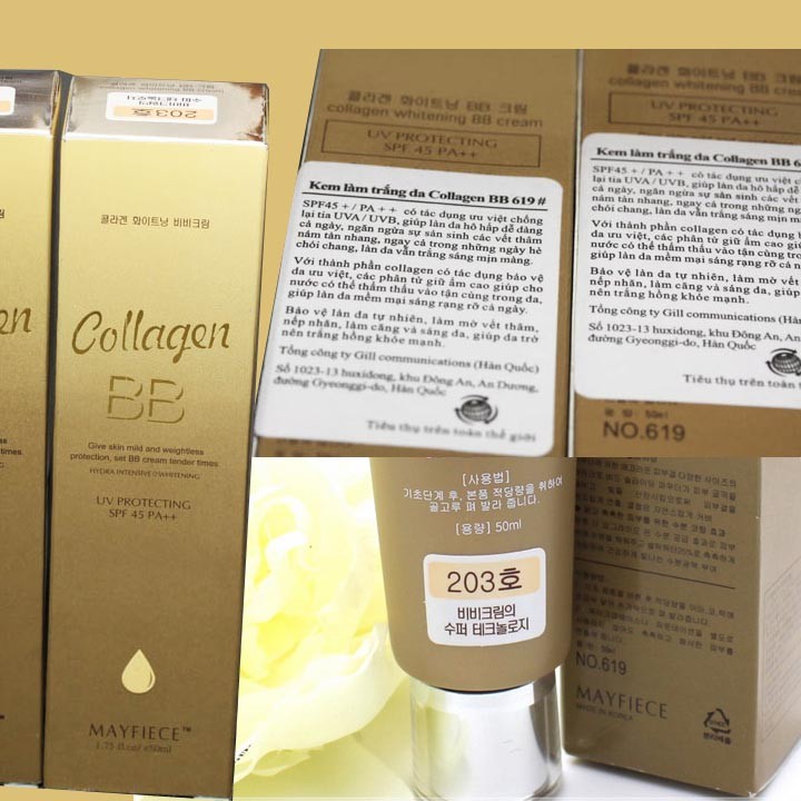 Kem nền Collagen BB Mayfiece che khuyết điểm và làm trắng da | BigBuy360 - bigbuy360.vn