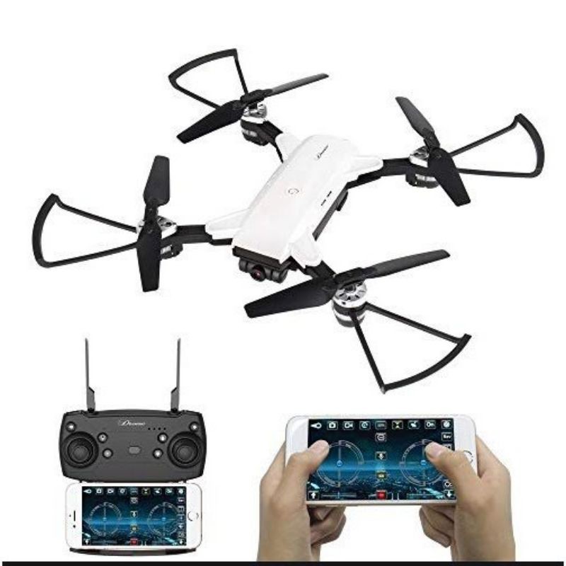 Máy bay điều khiển từ xa Flycam Drone YH-19HW có Camera HD góc rộng Wifi FPV tự cân bằng gấp gọn