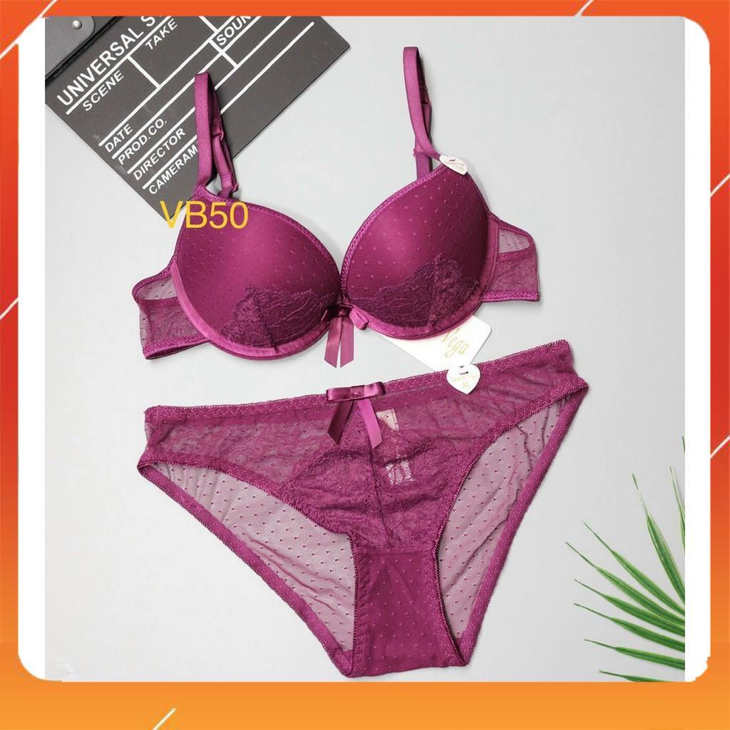 Set bộ đồ lót nữ phối ren áo có gọng, có mút đệm nâng đẩy tối đa, Mã B21279